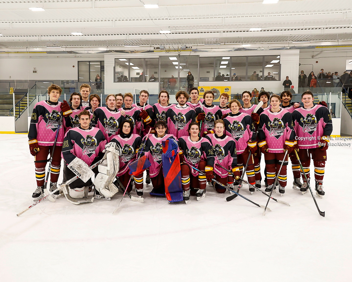 Caledon Admirals Pink in the Rink 2022-2023 Team Photo